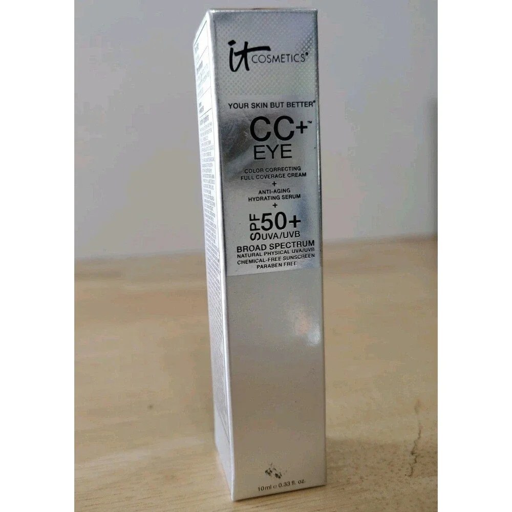 IT COSMETICS CC+ EYE COLOR medium CORRECTING FULL COVERAGE CREAM - 0.33 OZ -